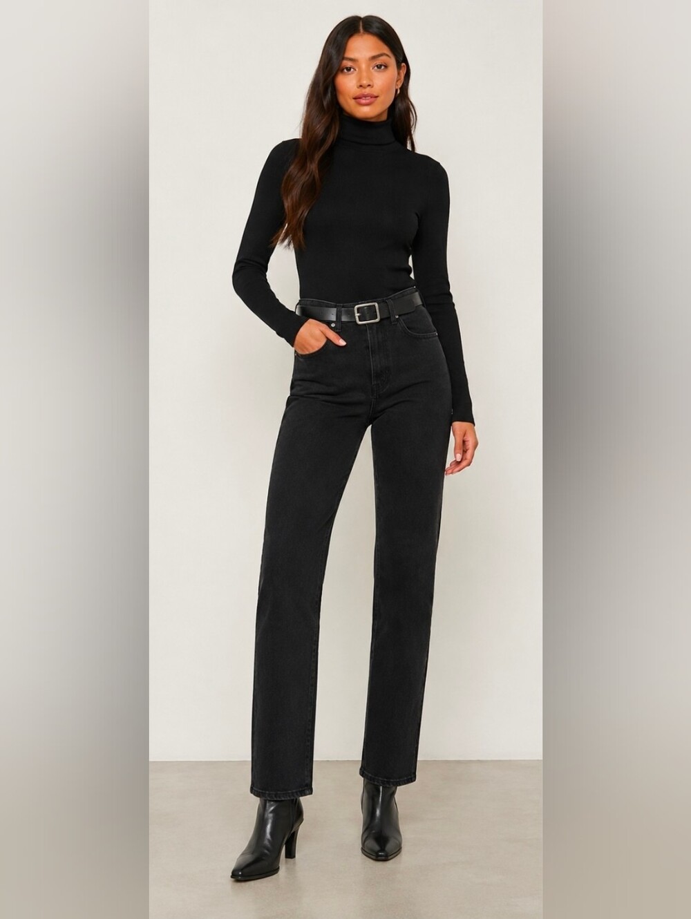 Agolde 90s Pinch Waist Black Straight-Leg High-Rise Jeans 24 NWT